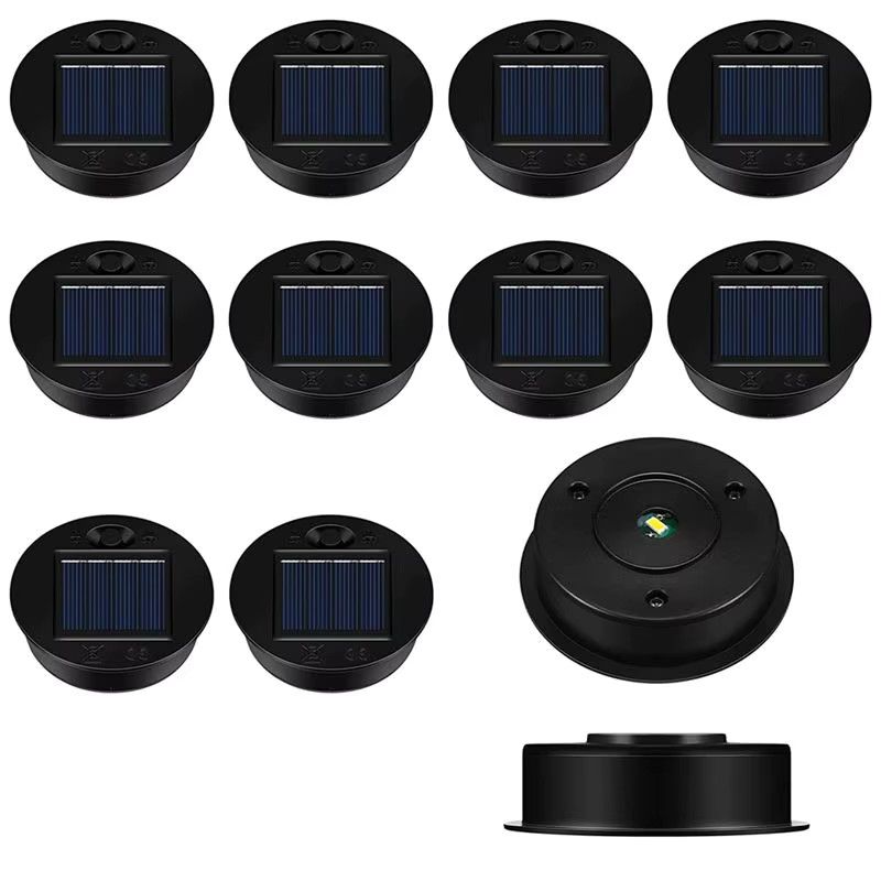 BaoBao 12er-Pack Ersatz-Solarlichtteile mit wasserdichtem LED-Solarpanel als Laternendeckel für den Außenbereich - Bild 3