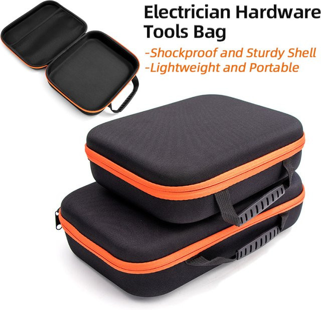 Wasserdichte Werkzeugtasche aus Oxford-Gewebe für Elektriker und Hardware-Werkzeuge in Orange und Schwarz - Bild 1