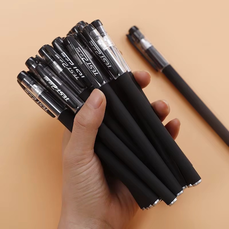 10er Set Gelstifte mit 0,5 mm Kugelspitze und schwarzer Tinte für Schule und Büro - Bild 2