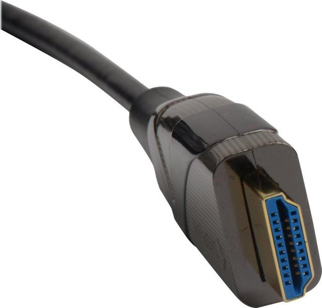 Techly HDMI 4K 60Hz LWL Kabel in Schwarz, Länge: 30 m - Bild 1