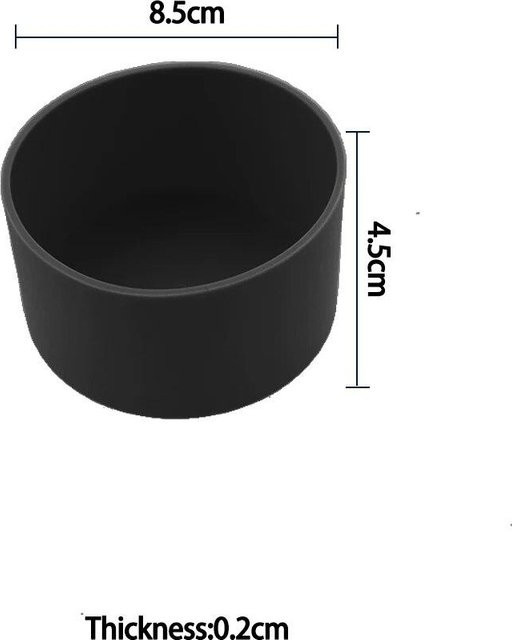 Love Home Garden Silikon-Becherbodenhülle in Schwarz, Schutzhülse für Glaswasser- und Teeflaschen, Durchmesser: 8,5 cm - Bild 1