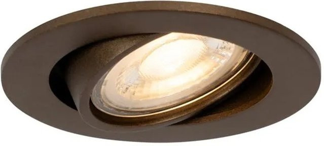 QAZQA Moderner Einbaustrahler Cisco in Dunkelbronze, Kippbar und Dimmbar, Aluminium, GU10 - Bild 1