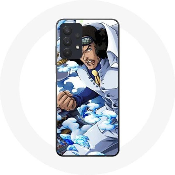 Samsung Galaxy A32 5G Handyhülle mit Aokiji Anime One Piece Design in Weiß und Multicolour, flexibel - Bild 1