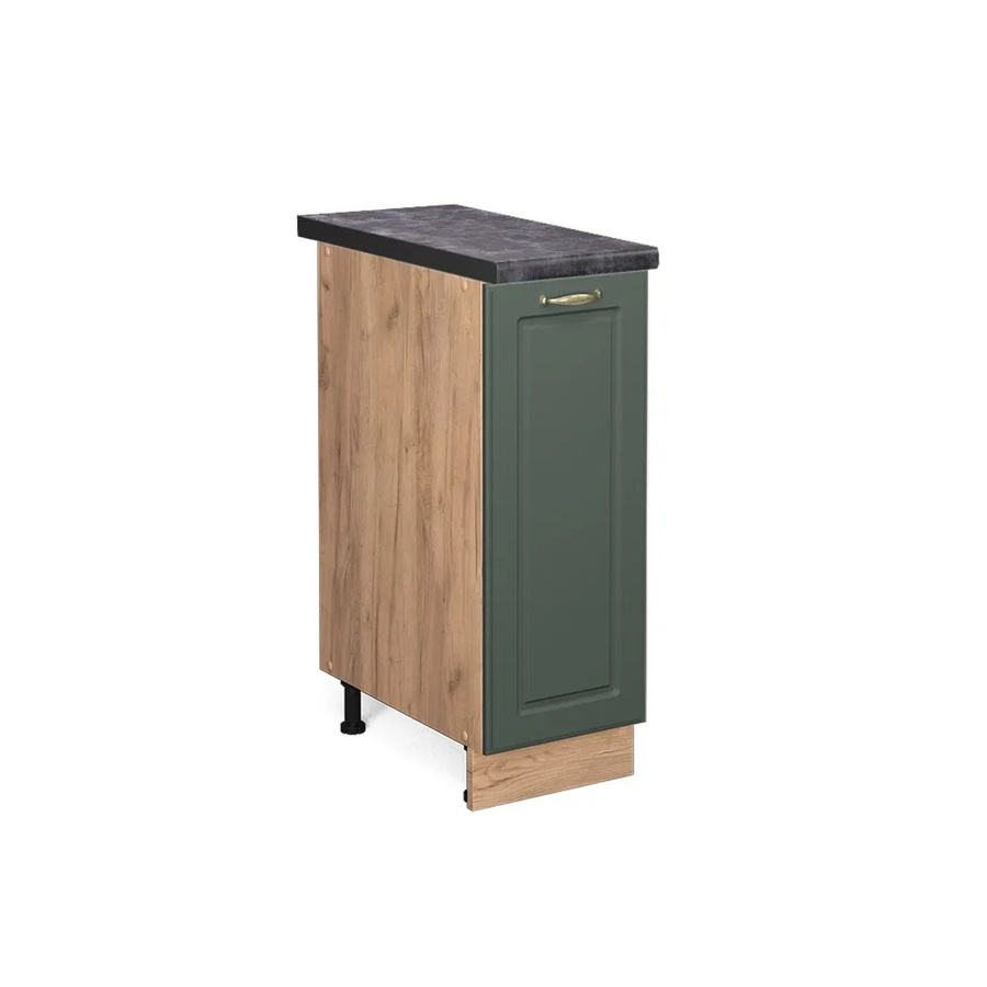 Vicco Apothekerschrank Fame-Line im Landhausstil, Farbe Anthrazit, Grün und Gold, B/T/H: 60,0 x 30,0 x 82,0 cm - Bild 2