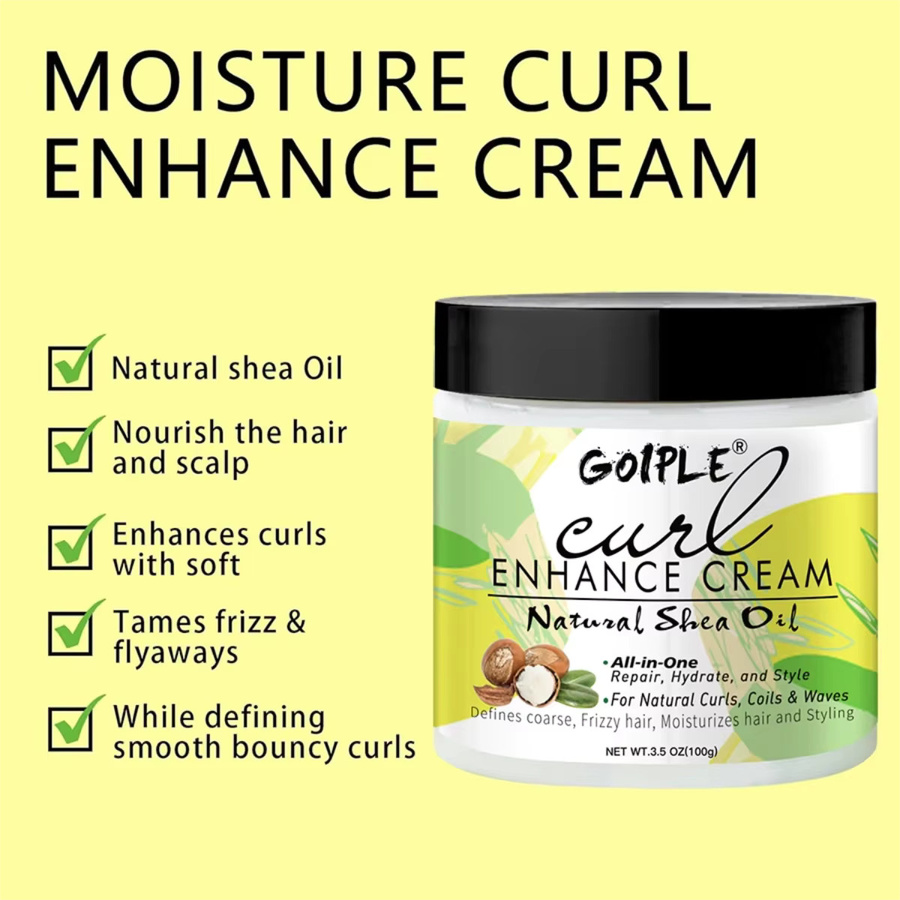 GOIPLE Locken-Verstärker-Creme mit Shea-Öl und Kokosöl, 100g, lockiges Haar - Bild 2
