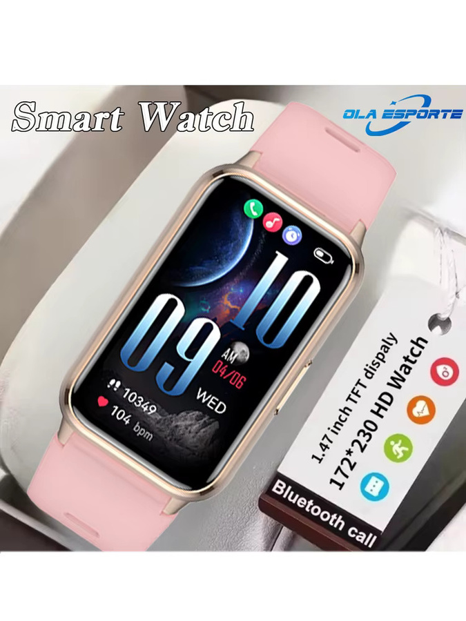 Ola Esporte Smartwatch, Gold, Silikon, NFC, Bluetooth, IP68 wasserdicht - Bild 7