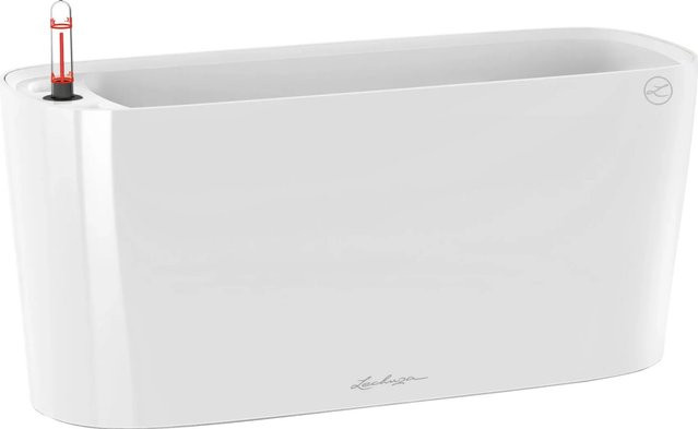 Lechuza Pflanzgefäß Delta 20 Tabletop Weiß Hochglanz B: 40 cm, H: 15 cm, T: 15 cm - Bild 1