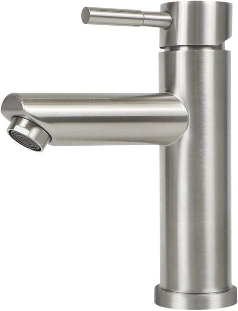 NETTLIFE Wasserhahn aus Eisen in Silber mit Einhebelmischer und wassersparender Funktion für dein Badezimmer - Bild 1
