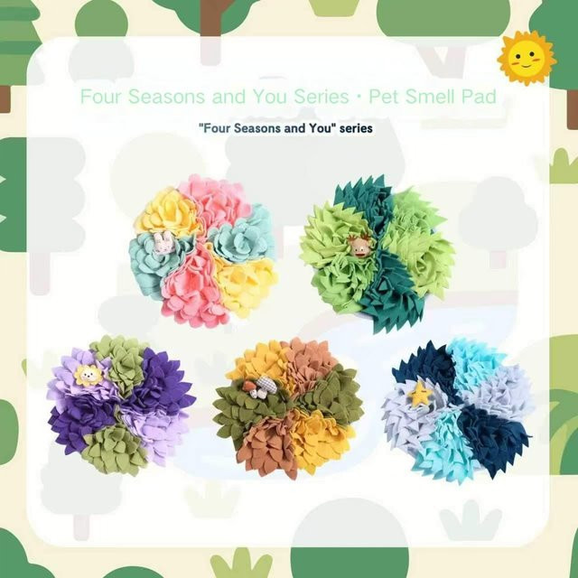 4 Seasons Outdoor Schnüffelmatte für Hunde und Kleintiere, Lehrreiche Slow-Feeding Anti-Erstickungs-Futtermatte - Bild 1