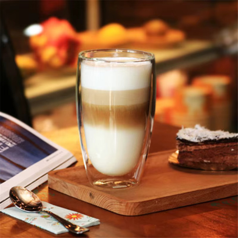 DONGLL Doppelwandige Glastasse Set, transparent, handgefertigt, Wärmeisolierend, Tumbler für Tee, Espresso oder Whisky, 250 ml - Bild 2