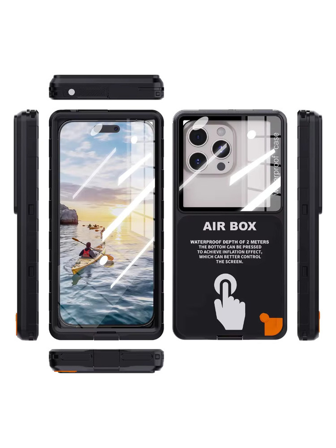 Wasserdichte Handyhülle mit IP68 Schutz für Smartphones unter 7 Zoll in Weiß für Outdoor-Sport und Unterwasseraufnahmen - Bild 6