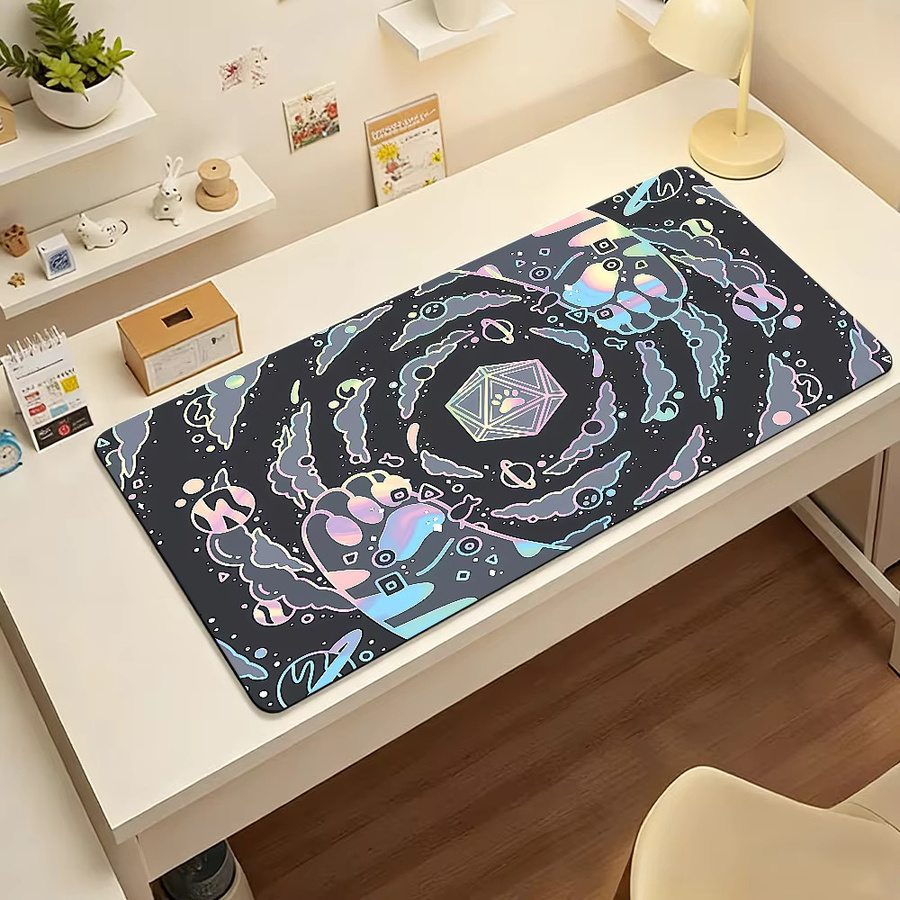 Anime Katzenpfoten Mauspad XXL Schreibtischunterlage in Multicolour für Gaming und Büro - Bild 6