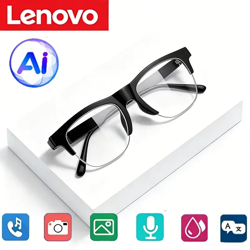 Lenovo 8K HD Smart-Kamera-KI-Brille mit Musikwiedergabe, KI-Übersetzung und Freisprechfunktion in Black oder Transparent - Bild 5