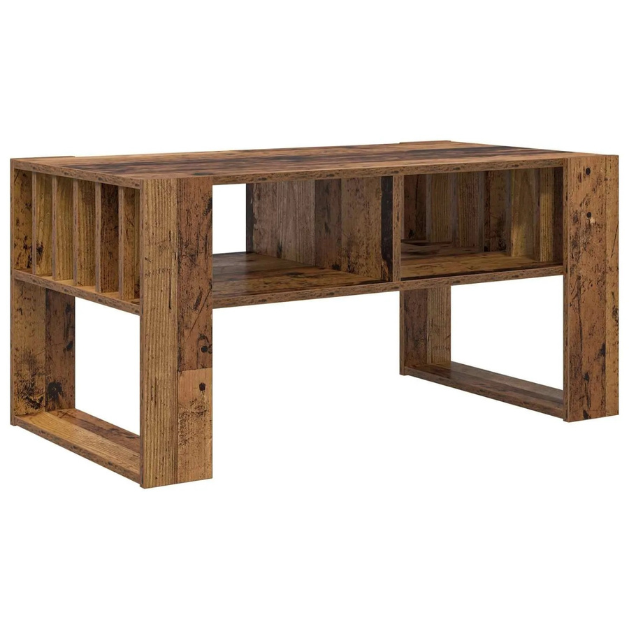 vidaXL Couchtisch aus Holzwerkstoff in Braun, modern und rechteckig, B/T/H: 92 x 49,5 x 45 cm - Bild 2