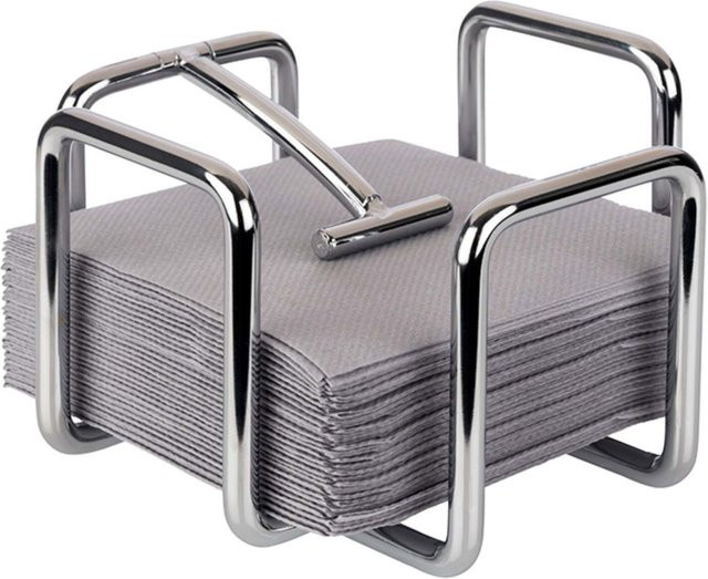 Buddy’s Bar Serviettenhalter aus Metall in Silber, B/T/H: 14,5 x 14,5 x 10 cm - Bild 1