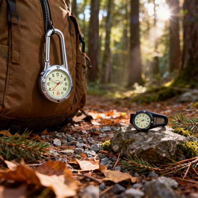 TINUORA Taschenuhr, Schwarz, Kunststoff, Edelstahl, Analoguhr, Unisex - Bild 1