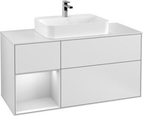 V&B Waschtischunterschrank Finion in Weiß lackiert, Breite: 120 cm, Tiefe: 50,1 cm, Höhe: 50,1 cm - Bild 1