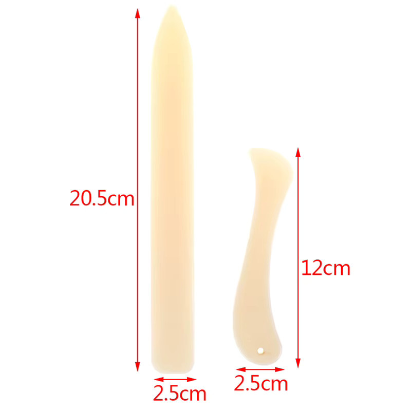 JETTING 2er-Set Knochenfaltwerkzeuge aus Resin in Weiß für Leder und Papier - Bild 3