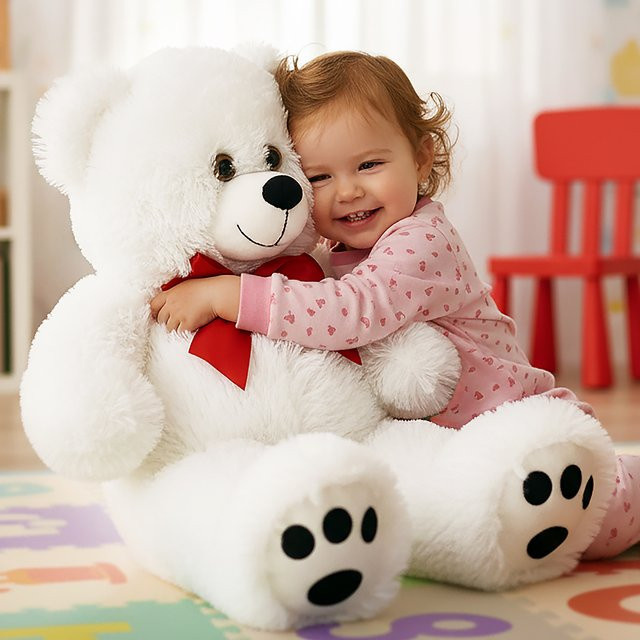 MONZANA Teddybär Plüsch Weiß - Bild 1