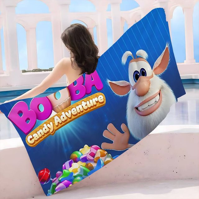 B-Booba Strandtuch für Mädchen, buntes Mikrofaser-Badetuch, sandfrei und schnelltrocknend, B/H: 30 x 60 cm - Bild 1
