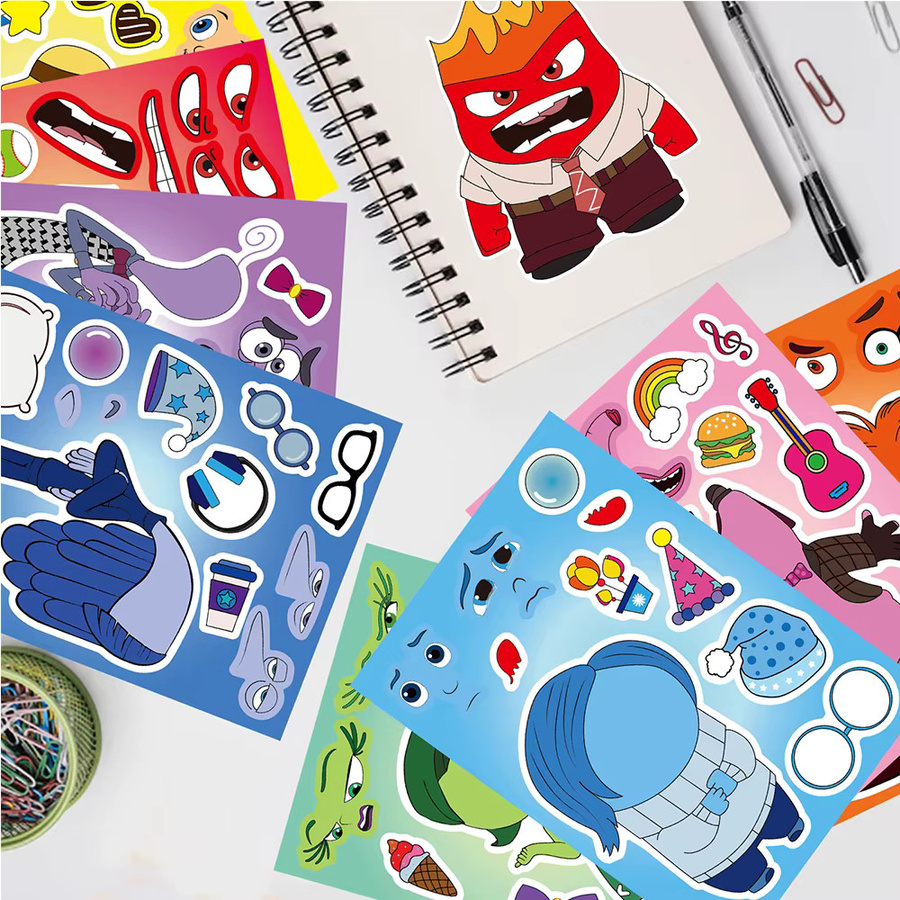 Disney Inside Out Cartoon-Puzzle-Aufkleber, 8/16 Blatt - Bild 3