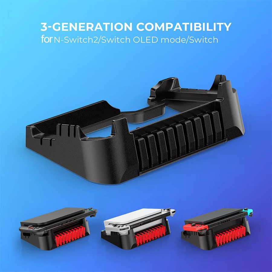 Nintendo Switch 2 Dock Station Lagerung Ständer und Spiel Disc Halter Organizer in Schwarz - Bild 3