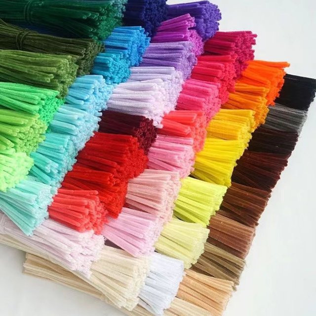 100-teiliges Set Chenille-Stiele, bunte Rohrreiniger, Lernspielzeug - Bild 1