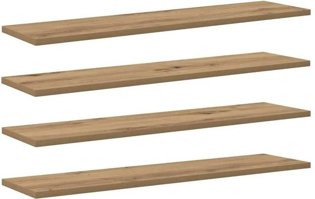 vidaXL Regalbrett Set aus Holzwerkstoff in Braun, 4 Stück, B: 80 cm, T: 20 cm, H: 1,5 cm - Bild 1