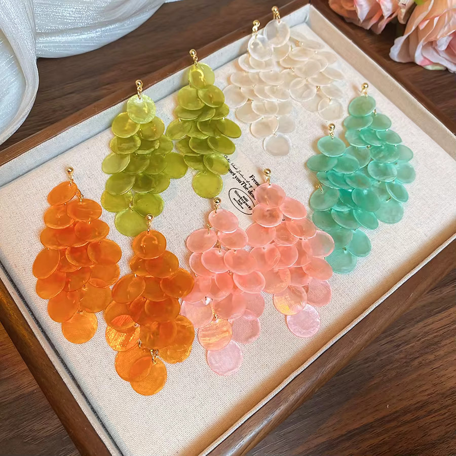 DooMei Ohrringe, Bunt, Damen, Shell Drop Earrings - Bild 2