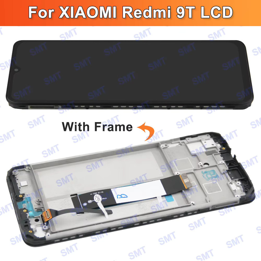 Xiaomi Redmi 9T LCD-Display Touchscreen-Digitizer mit Rahmen in Schwarz, 6,53 Zoll Bildschirm-Reparaturset - Bild 4