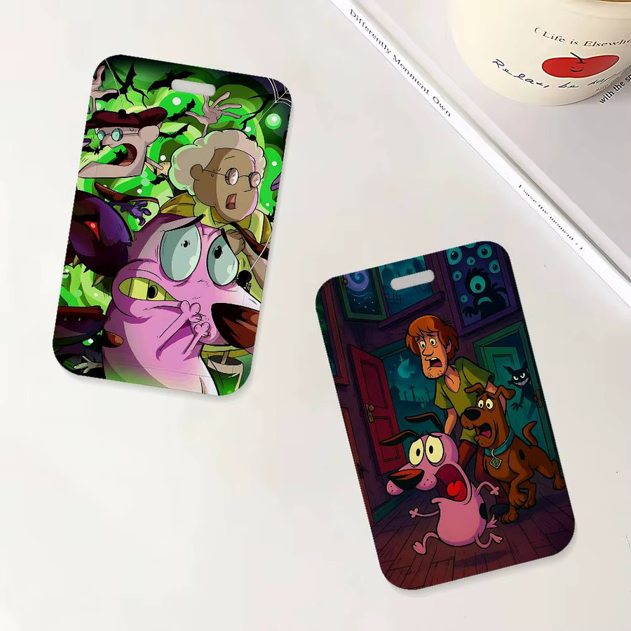 Anime C-COURAGE The C-Cowardly Dog Ausweishalter mit Umhängeband in Multicolour aus Kunststoff für Büro und Schule - Bild 4