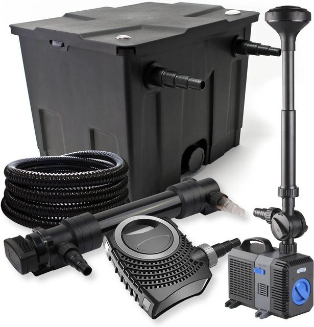 Sunsun 1-Kammer Filter Set Neo10000 mit 80W Pumpe, UVC Teich Klärer und 25m Schlauch für bis zu 12000L - Bild 1