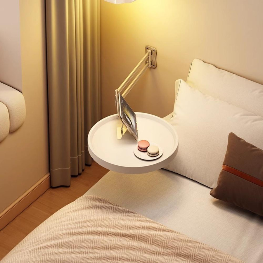 Walk Vogue Wandmontierter Klapptisch in Weiß, minimalistisch modern aus Holz und Aluminiumlegierung - Bild 2
