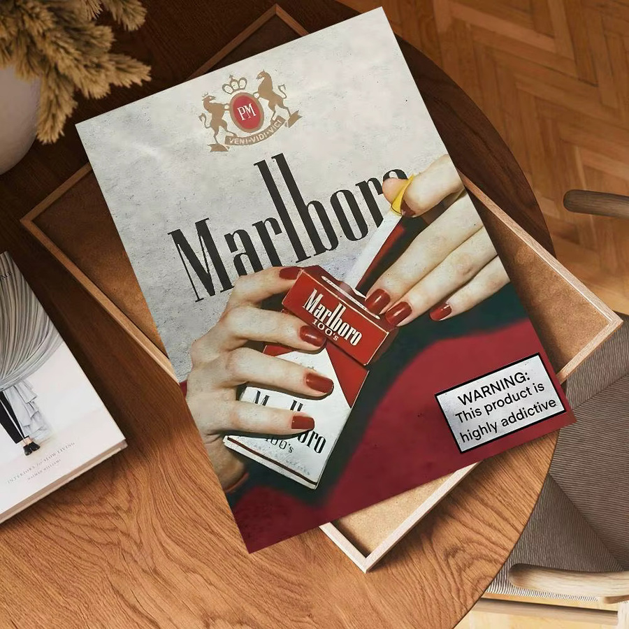 M-Marlboro Anime-Poster selbstklebender Aufkleber aus Whitepaper in Multicolour B/H: 15 x 15 cm - Bild 5