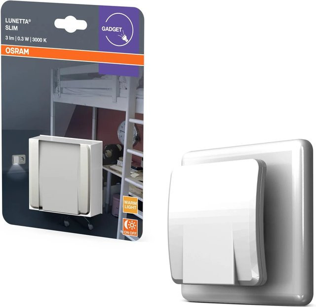 Osram LED-Nachtlicht Lunetta Slim in Weiß mit Dämmerungssensor, Warmweiß, B/T/H: 5,8 x 6,0 x 6,0 cm - Bild 1