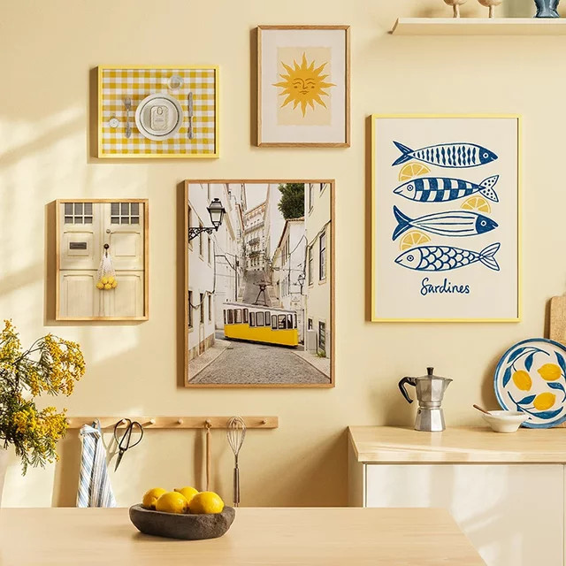 Potdemiel Vintage Country Street Wandkunst Leinwanddruck als minimalistisches Gemälde für dein Wohnzimmer - Bild 1