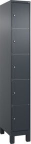 C+P Schließfachschrank Classic PLUS mit Füßen, 1 Abteil, Anthrazitgrau, H x B x T: 195 x 30 x 50 cm - Bild 1