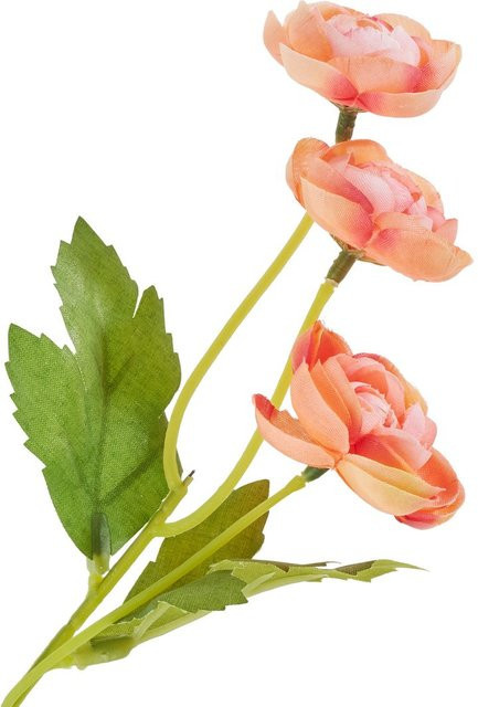 Künstliche Ranunkel-Picks mit 3 Blüten in Orange und Multi-Farben - Bild 1
