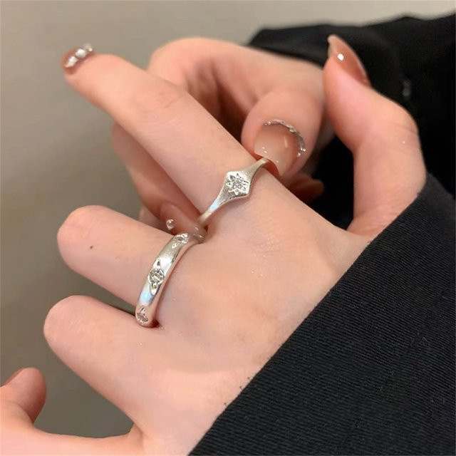 Ring Stern Form, Silber, Kristall, Damen - Bild 1
