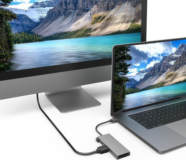 Hama USB-C-Hub Multiport mit 6 Ports inklusive HDMI 4K UHD, USB-A, USB-C sowie SD und microSD in Anthrazit/Grau - Bild 2