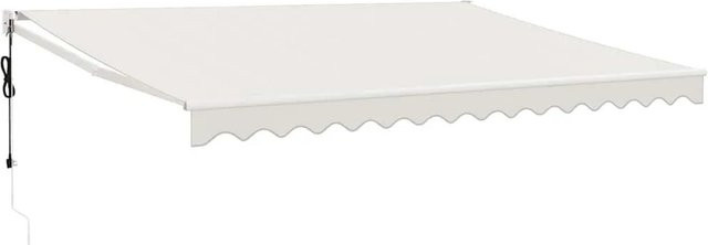 vidaXL Elektrische Markise mit Motor und Kurbel in Creme, B: 400 cm, T: 300 cm - Bild 1