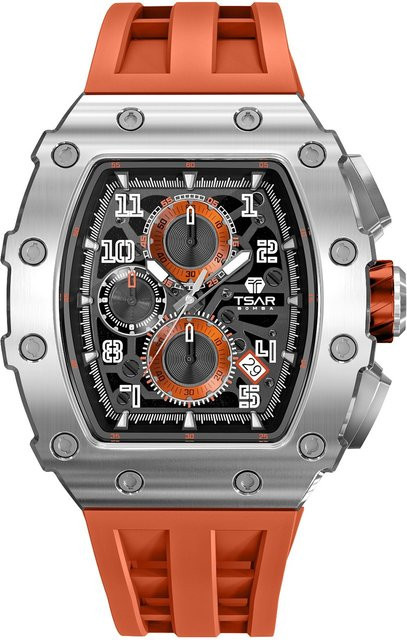 Tsar Bomba Chronograph, Quarz, Edelstahl, 44 mm, Silikon, Herren - Bild 1