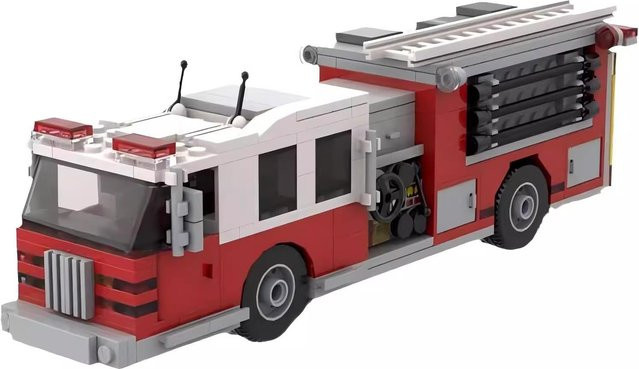 Amerikanisches Stadtfeuerwehrspritzenwagen Modell, Montagebaustein, ab 14 Jahren - Bild 1