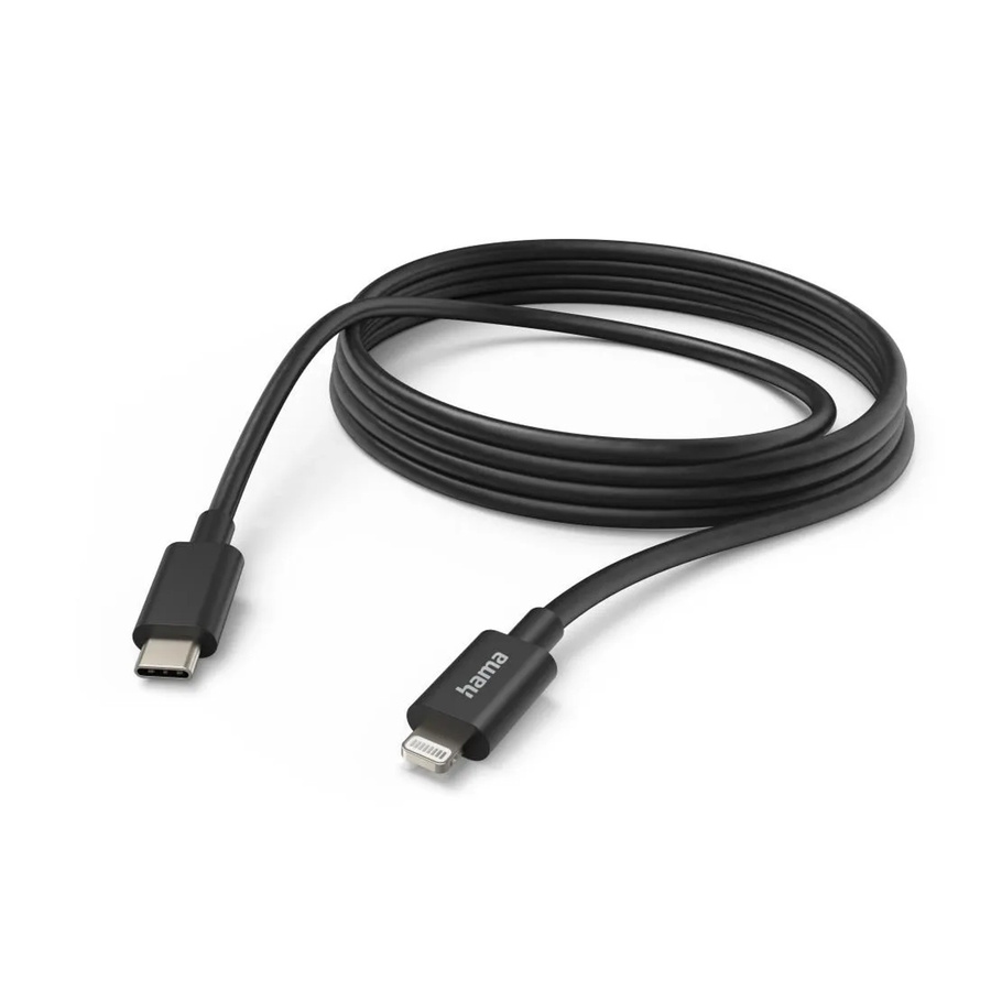 Hama Ladekabel USB-C auf Lightning in Schwarz mit 3 m Länge - Bild 2