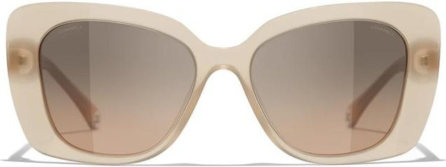 CHANEL Sonnenbrille Schmetterling, Acetat, Unisex, Dunkelbeige schwarz - Bild 1