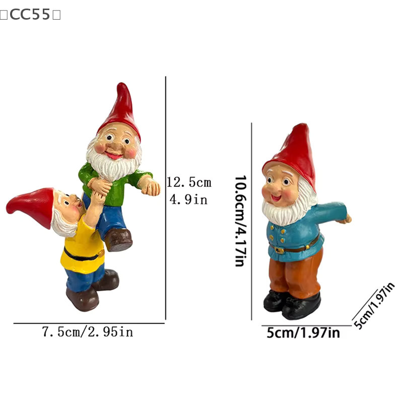 ieniaCC55 Hugger Kletterzwergfiguren aus Kunstharz als hängende Gartenzwerge zur Dekoration von Blumentöpfen - Bild 3