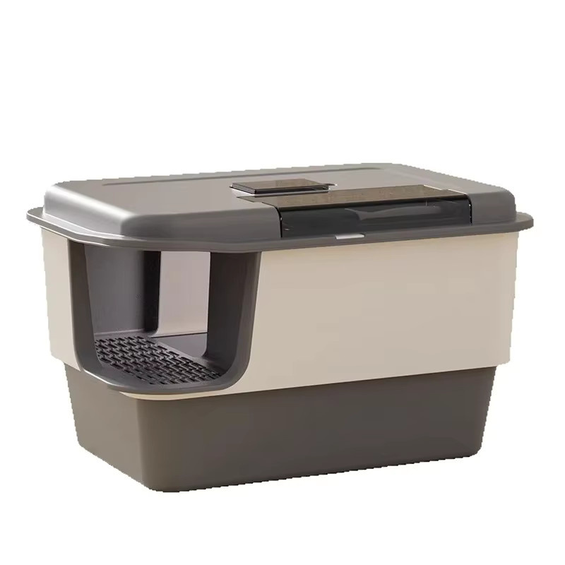 Arenero Selbstreinigende Katzentoilette in Weiß, extra groß und geschlossen mit Geruchskontrolle und Spritzwasserschutz, B/T/H: 66,0 x 39,0 x 42,0 cm - Bild 2