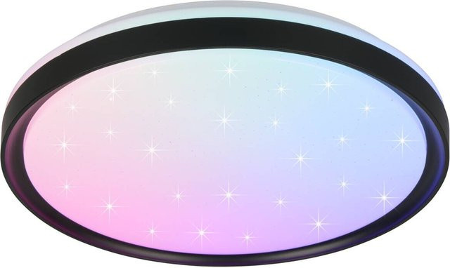 Reality LED-Deckenleuchte Solit in Mattschwarz, dimmbar mit Fernbedienung, B/L: 7 x 39 cm - Bild 1