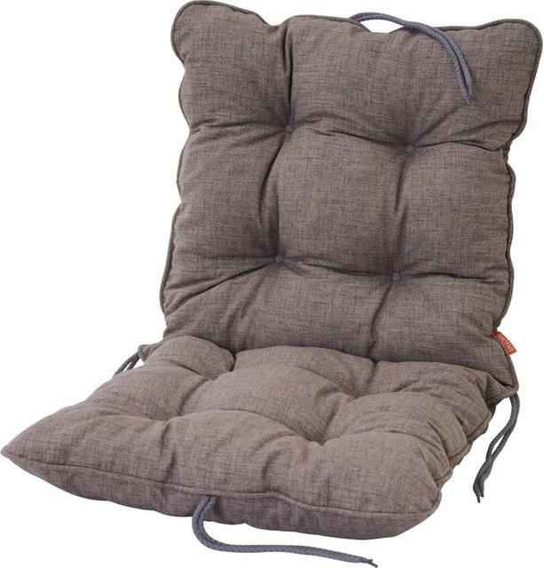 Siena Garden Sitzkissen Askella aus Baumwolle, Farbe Anthrazit, B/T/H: 88 x 42 x 6 cm - Bild 1