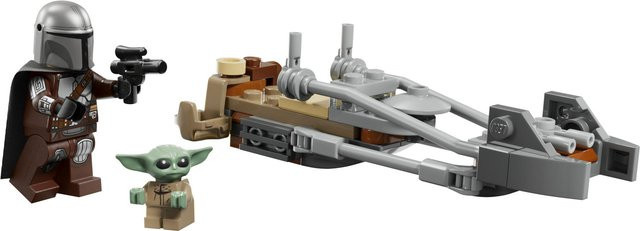 LEGO Star Wars The Mandalorian Der Mandalorianer und Grogu auf ihrem Speeder Bike Konstruktionsspielzeug - Bild 2
